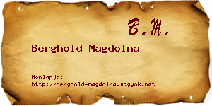 Berghold Magdolna névjegykártya
